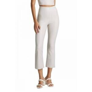 NEW COMMANDO faux leather cropped flare leggings in porcelain